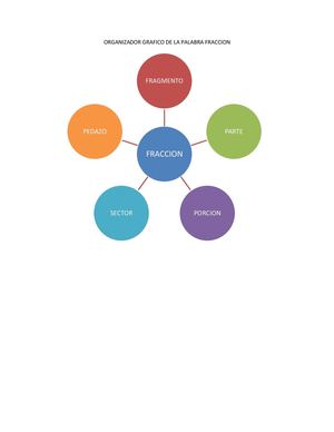Organizador Grafico De La Palabra Fracciones