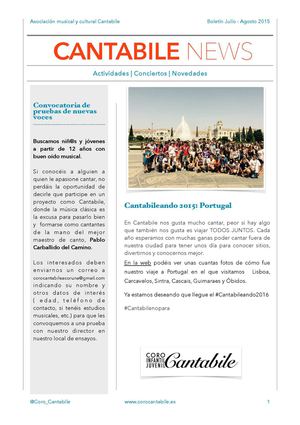 Cantabile News | Julio Agosto 2015