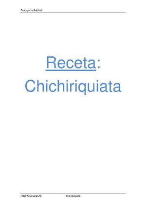 Recetario Familiar - Velasco Florencia