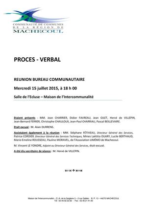 PV Bureau du 15 juillet 2015