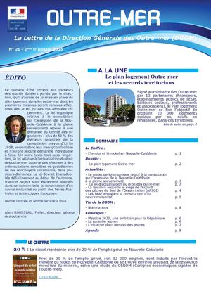 Outre-mer : la Lettre de la DGOM N°21