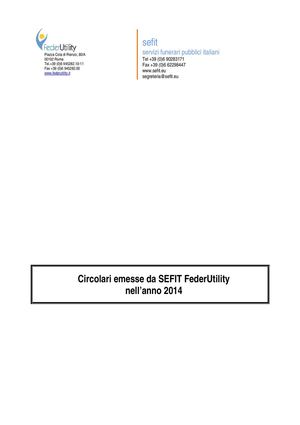 Circolari Sefit 2014