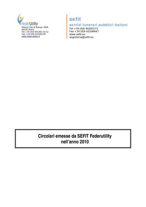 Circolari Sefit 2010