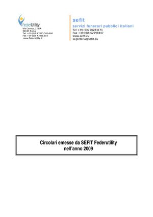 Circolari Sefit 2009