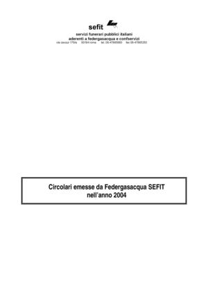 Circolari Sefit 2004