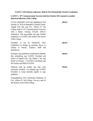 Gadtc First October Grad