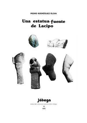 Una estatua-fuente de Lacipo (Casares, Málaga)