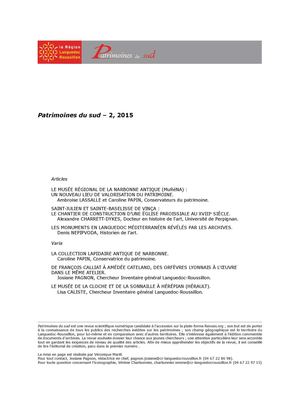 Patrimoine Du Sud N°2 Part.1 Articles