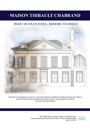 Projet tutoré Maison Thibault Chabrand de Cormeilles en Parisis