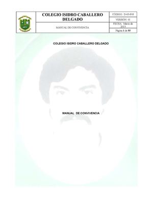 Manual De Convivencia Junio De 2015