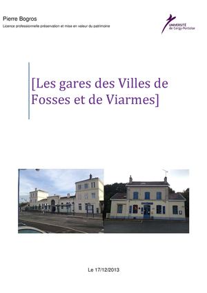 Projet Gares Fosses Viarmes