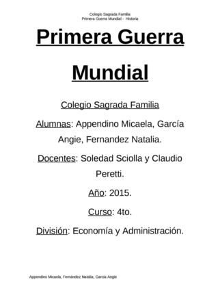 Primera Guerra Mundial Pdf