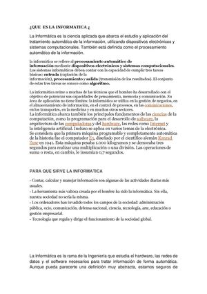 que es la informatica