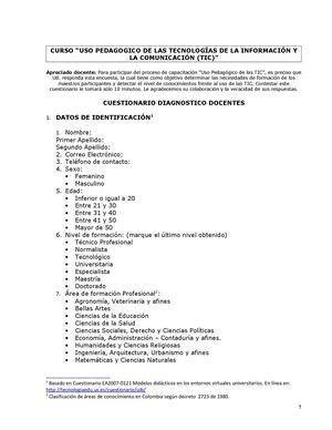 Cuestionario TIC para publicación