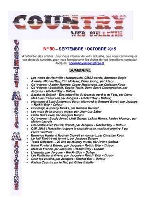 COUNTRY WEB BULLETIN SEPTEMBRE - OCTOBRE 2015