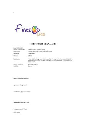 Orange Juice with pulp