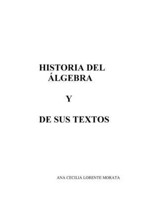 Historia del Álgebra Y de sus textos