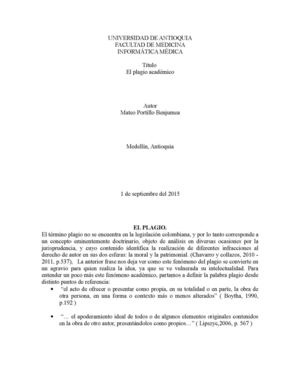 El Plagio academico