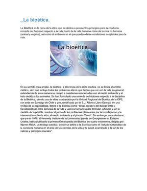 Bioética