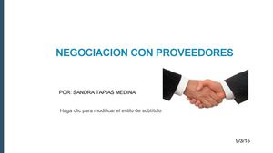 Negociacion Con Proveedores