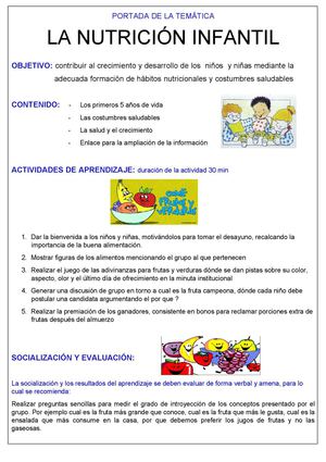 Nutrición Infantil Portada Y Periódico