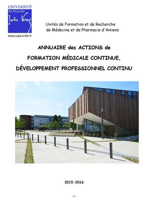 Actions de Formation Médicale Continue en Picardie