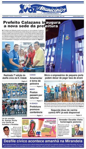 Voz dos Municípios, 04 a 10 de setembro de 2015 – Nº 3098