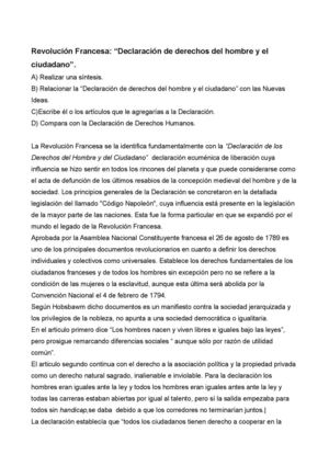 Declaración De Derechos Del Hombre Y El Ciudadano