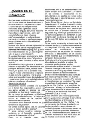 Quienes son los infractores?