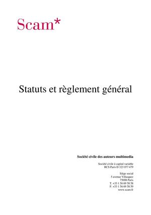 Statuts SCAM