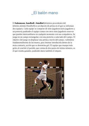 El Balón Mano