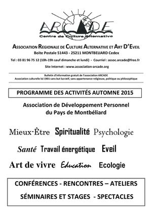 Programme Arcade - Automne 2015
