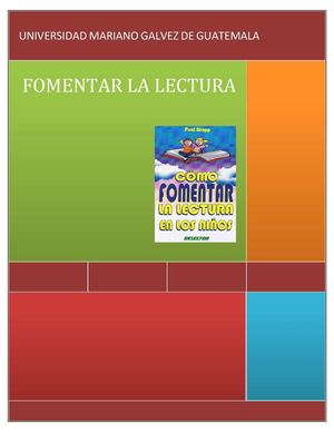 La Importancia De Fomentar La Lectura