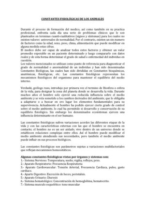 Constantes Fisiologicas De Los Animales1
