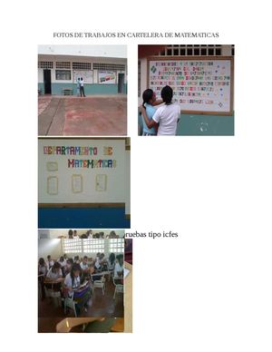 Fotos De Trabajos En Cartelera De Matematicas