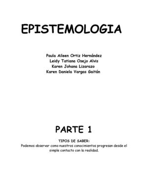 Cartilla Epistemologia