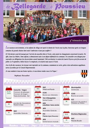 Bellegarde-Poussieu, bulletin du 3ème trimestre 2015