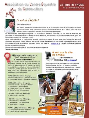 ACEG Lettre1 2011 Novembre