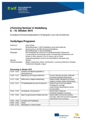 Programm Seminar Heidelberg