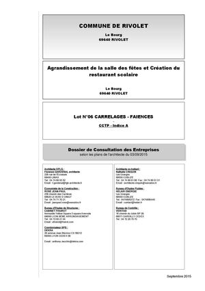 0402 DCE 06 Carrelages - Faïences A CCTP