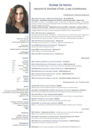 Cv Océane De Matos