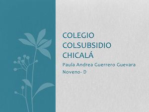 Colegio Colsubsidio Chicalá