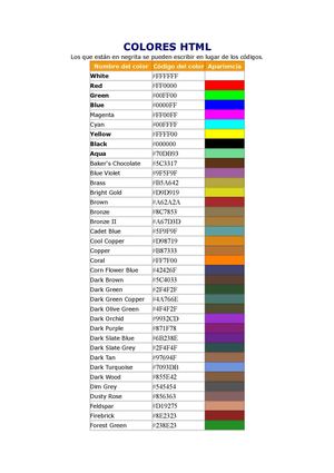 Calaméo - Colores Html