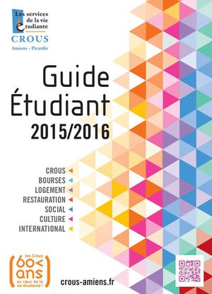 Guide étudiant CROUS Amiens-Picardie 2015/2016