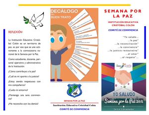 Folleto Semana Por La Paz