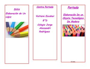 Elaboracion De Un Objeto De Madera Lapiz