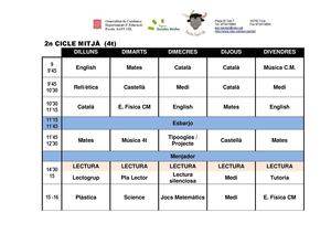 HORARI 4t