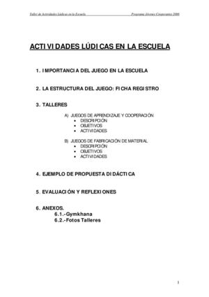 TALLER Actividades Ludicas