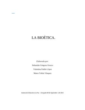 La Bioética