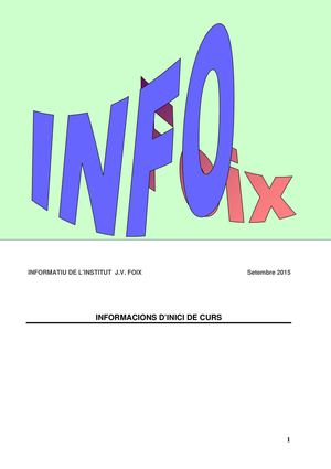 INFOFOIX INICI CURS 2015-2016